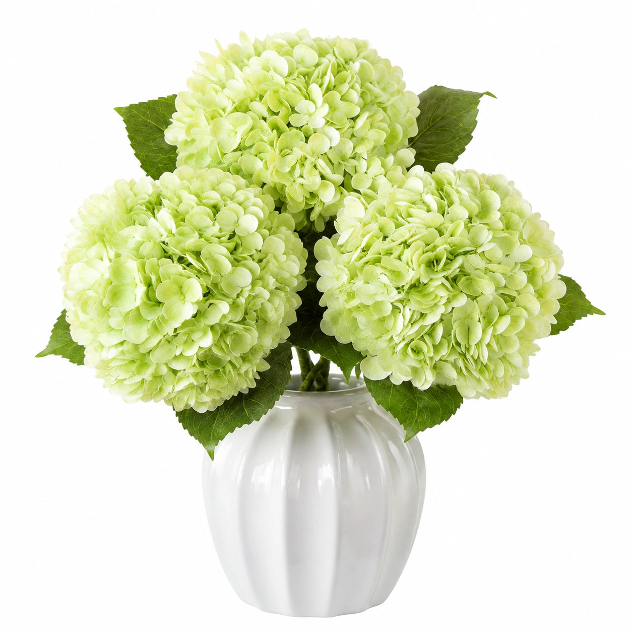 Künstliche Hortensie im Topf 45 cm Grün Kunststoff für Innenräume