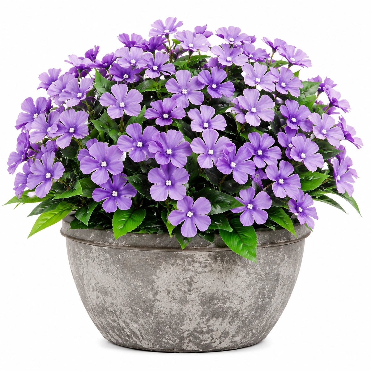 Künstliche Topfpflanze 45 cm aus Kunststoff in Violett Grau für Innenräume